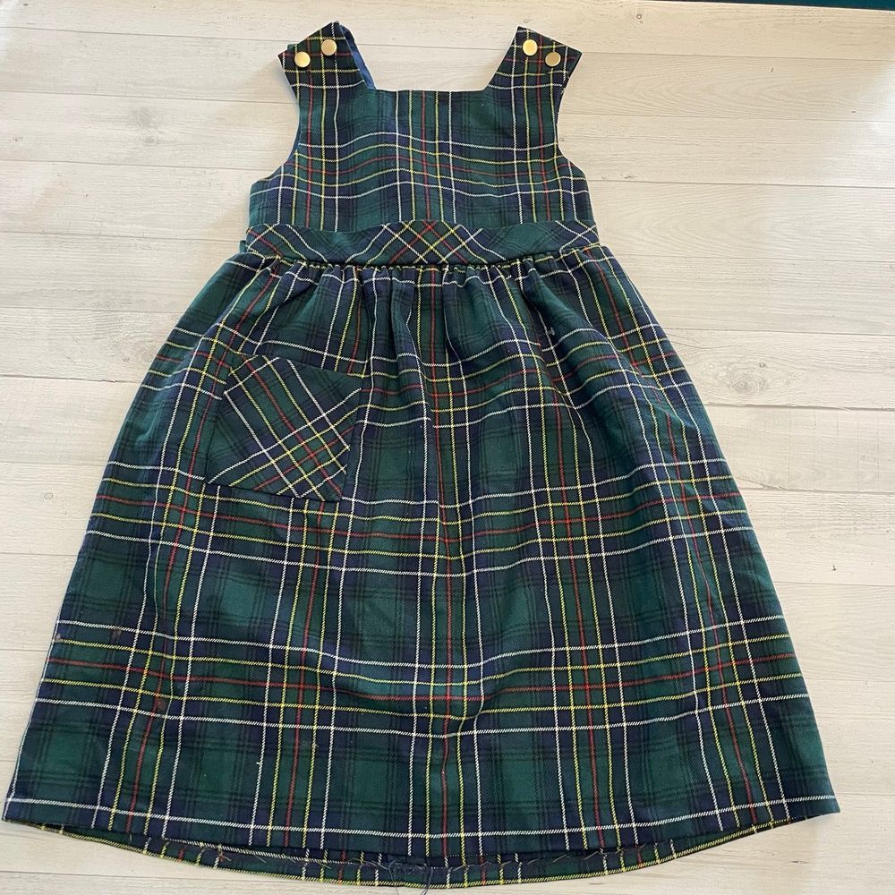 florence eiseman green plaid dress size 10